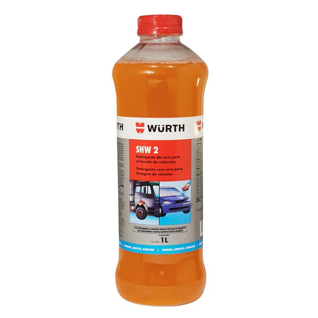 Shampoo Automotivo com Cera SHW2 1L Alto Rendimento. - Wurth