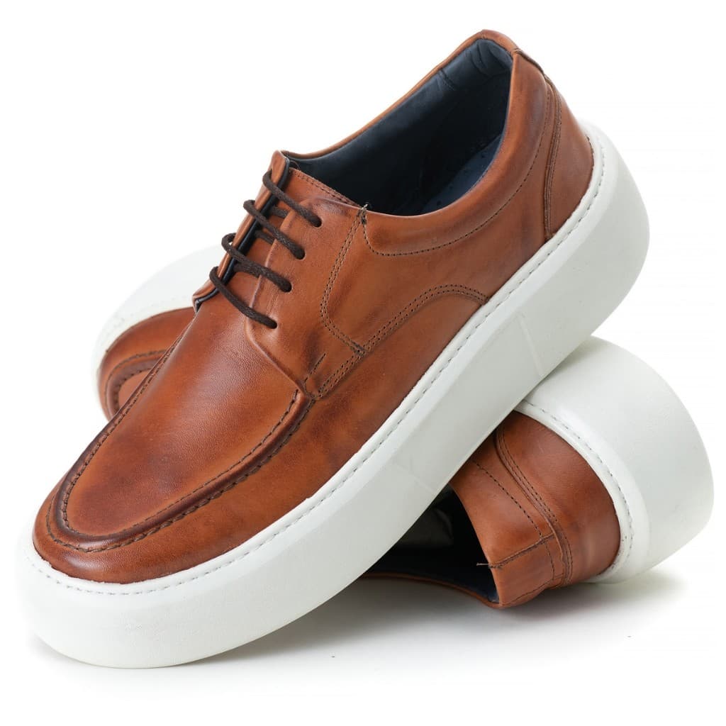 Sapato Masculino Confortável Premium Em Couro Elegante Macio