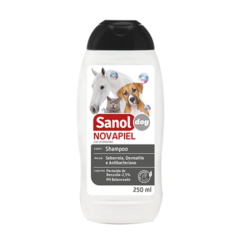 Shampoo Novapiel Peles Sensíveis 250 ml - Sanol Dog