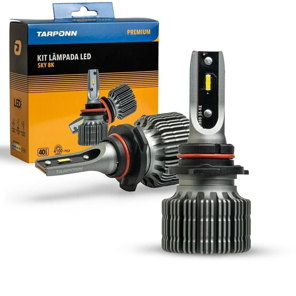 Kit Lâmpada Led Sky Hb4 40w 8200lm 8k Branca Azulada Tarponn