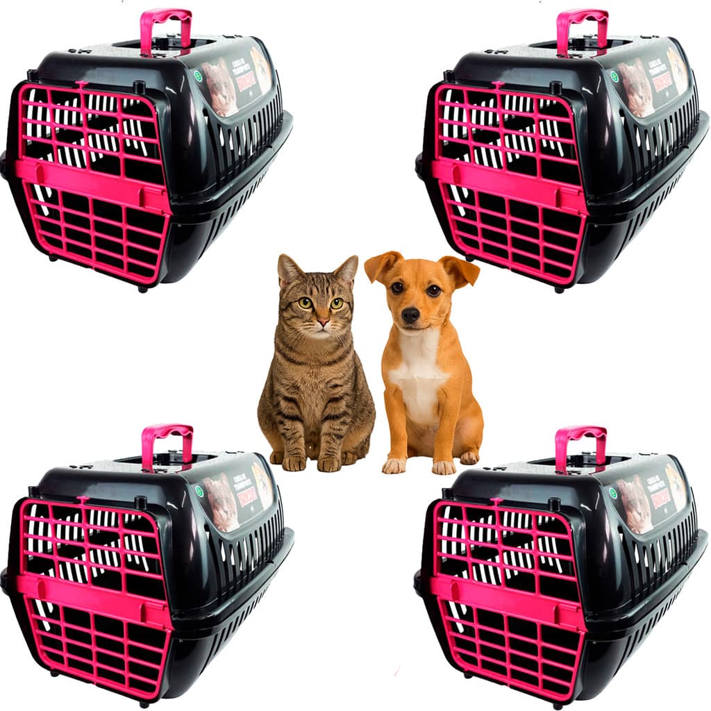 Kit 4 Caixa de Transporte Gato N1 Bolsa de Transporte Cachorro Coelho Porte Pequeno