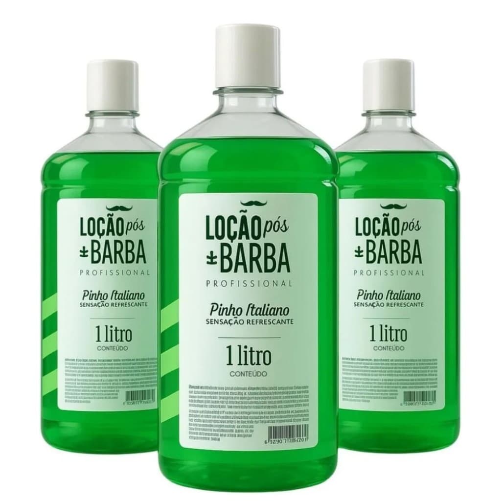 Loção Pós Barba Fixmodell 1 Litro Pinho Italiano Kit 3 Unidades