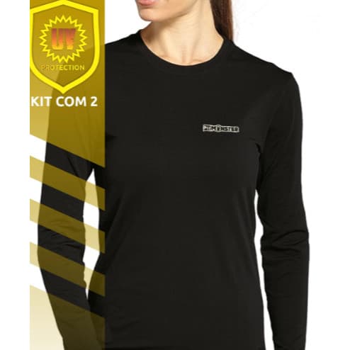 Kit 2 Camisa Camiseta Proteção Uv 50+ Solar Blusa Feminina Segunda Pele