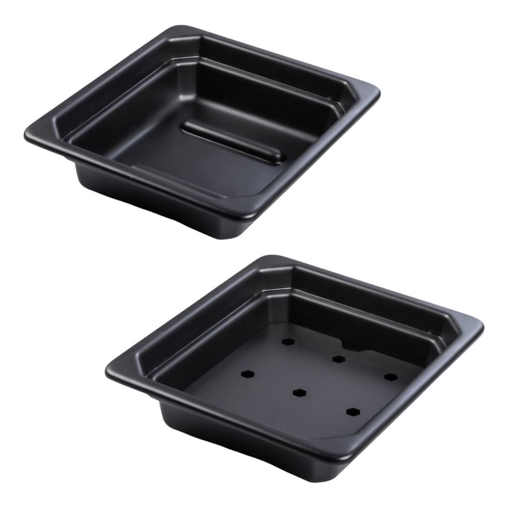 Kit 3 Bandeja Com Fundo Falso E Dreno Balcão Açougue 32x28
