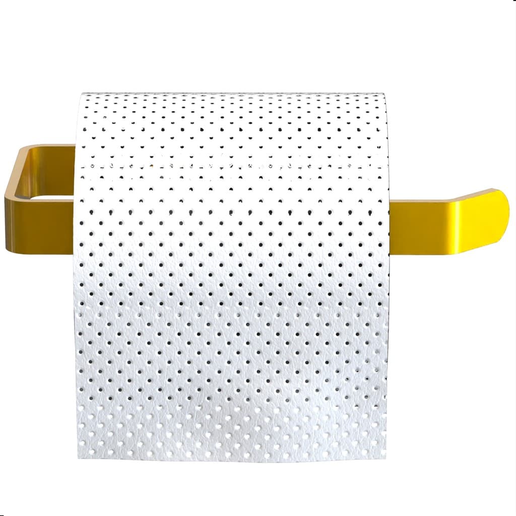 Porta Papel Higiênico De Parede Banheiro Dourado SF Plus