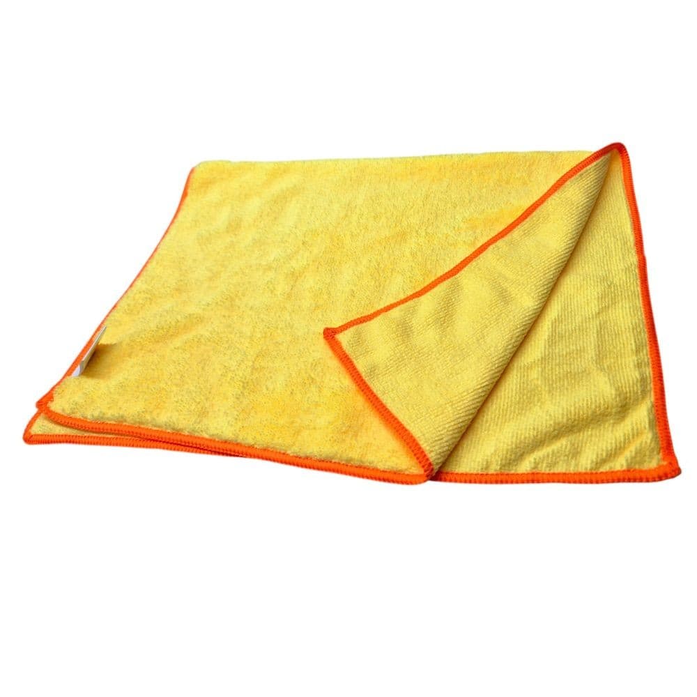 Pano de Microfibra 40x60 300GSM Amarelo Automotivo Para Secagem Sem Risco na Pintura