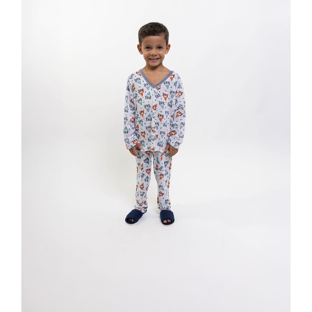Pijama Infantil Masculino Longo - Tigre