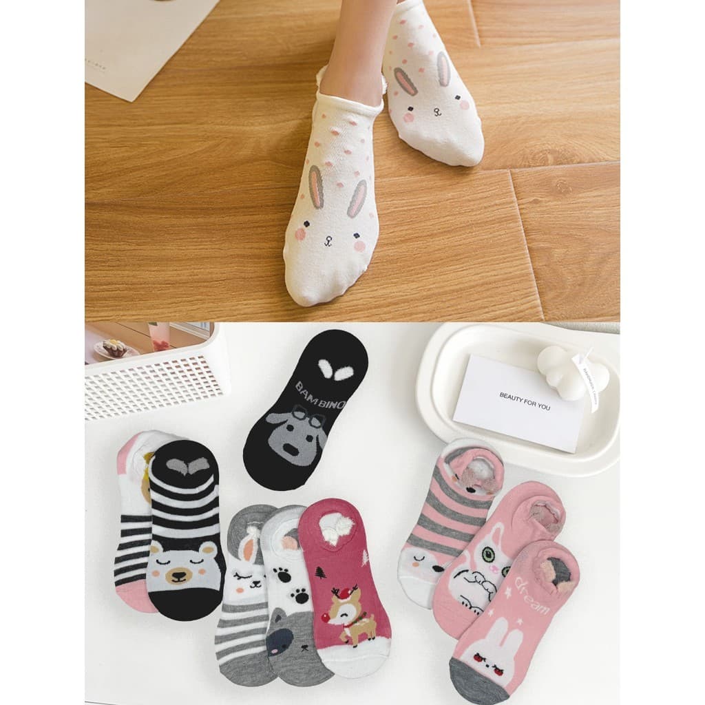 Kit 6/12 Pares de Meias Invisível Fofinho Feminina Adulto