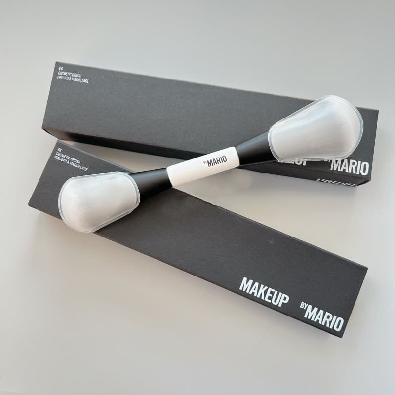 F4 Pincel Facial De Ponta Dupla Para Blush Em Pó E De Maquiagem Contorno De Base