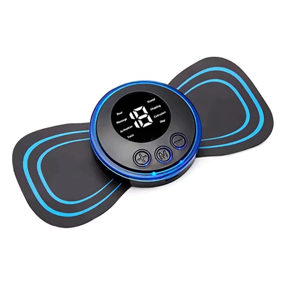 Mini Massageador Elétrico Portátil Cervical EMS Alivia Dores Corpo Pescoço