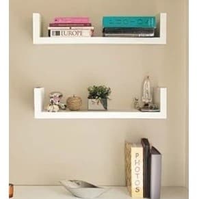 Prateleiras U   100% 40 CM Decorar Quarto/ Sala/ Banheiro/ Cozinha