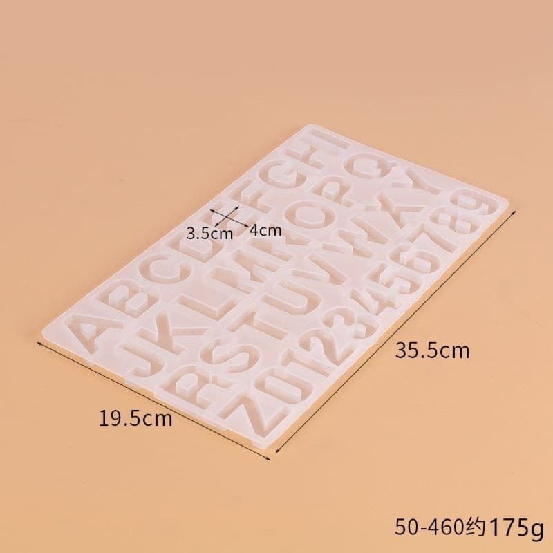 Molde de Silicone Alfabeto Para Produtos de Resina Cozinha