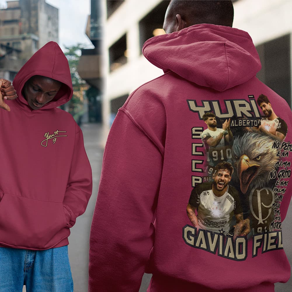 Moletom Yuri Alberto Atacante Do Coringão Blusa De Frio Futebol Jogador Yuri Com Assinatura
