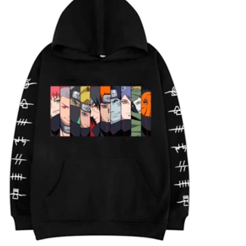 Moletom Canguru Blusa De Frio Casaco Naruto Integrantes Akatsuki Sasuke Renegados