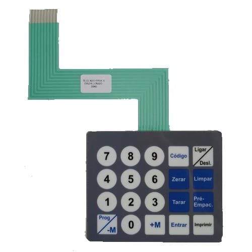Teclado Prix 3 Toledo Cinza Longo