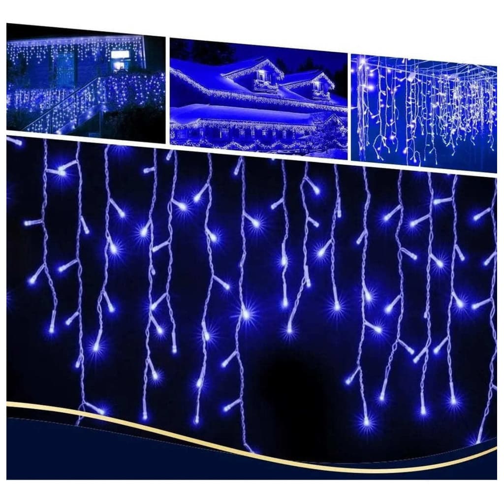 Cascata Led Luz Natal Pisca Pisca Decoração 8FUNCAO   5m Uso Interno AZUL .BRANCO QUENTE. BRANCO FRIO. COLORIDO