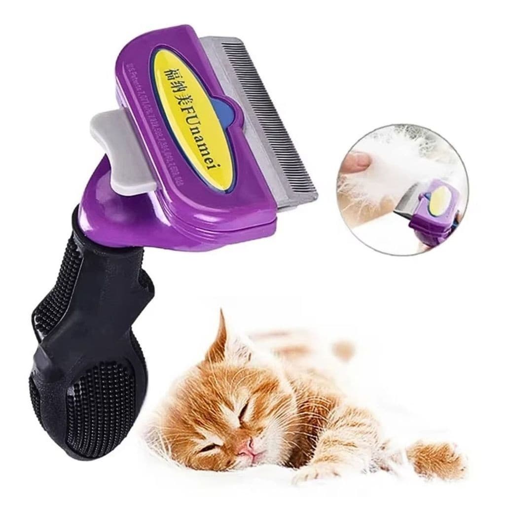 Escova Pente Plastico Ferro Para Pentear Cachorros E Gatos Pet Tirar Os Pelos Botão Removedor De Pelos