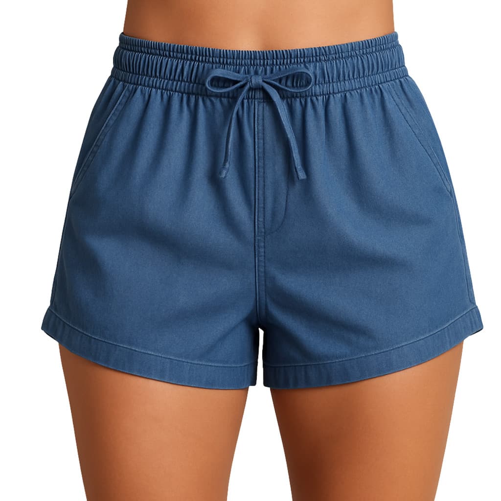 Shorts Jeans Feminina com Amarração na Cintura – Ajuste Perfeito e Modelagem Levanta Bumbum