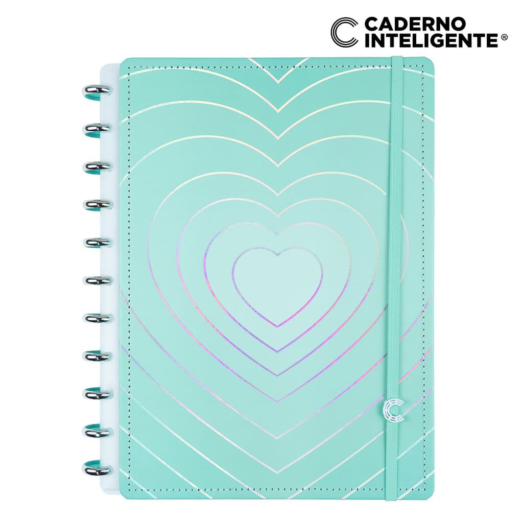 Caderno Inteligente CI Turquoise Love (Azul Turquesa) Grande ou Médio