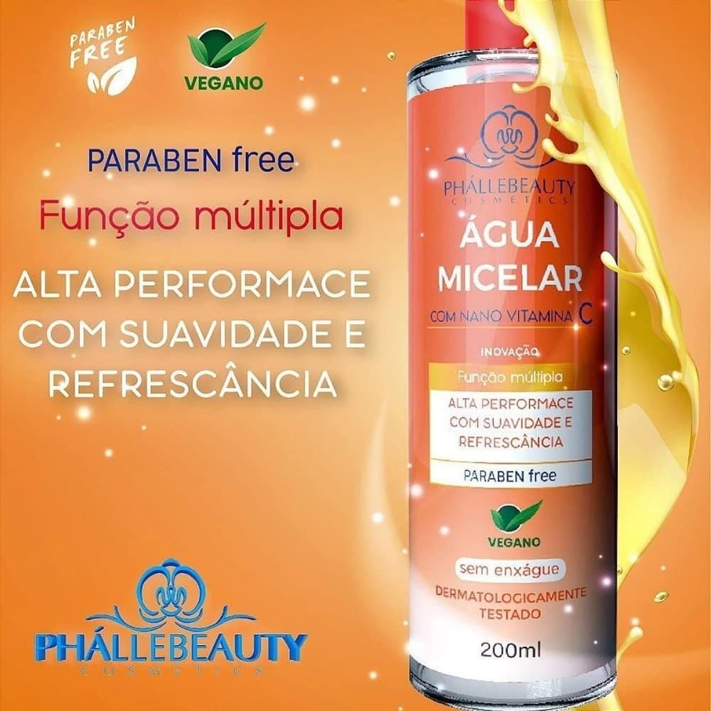 ÁGUA MICELAR COM NANO VITAMINA C PHALLEBEAUTY PH0503
