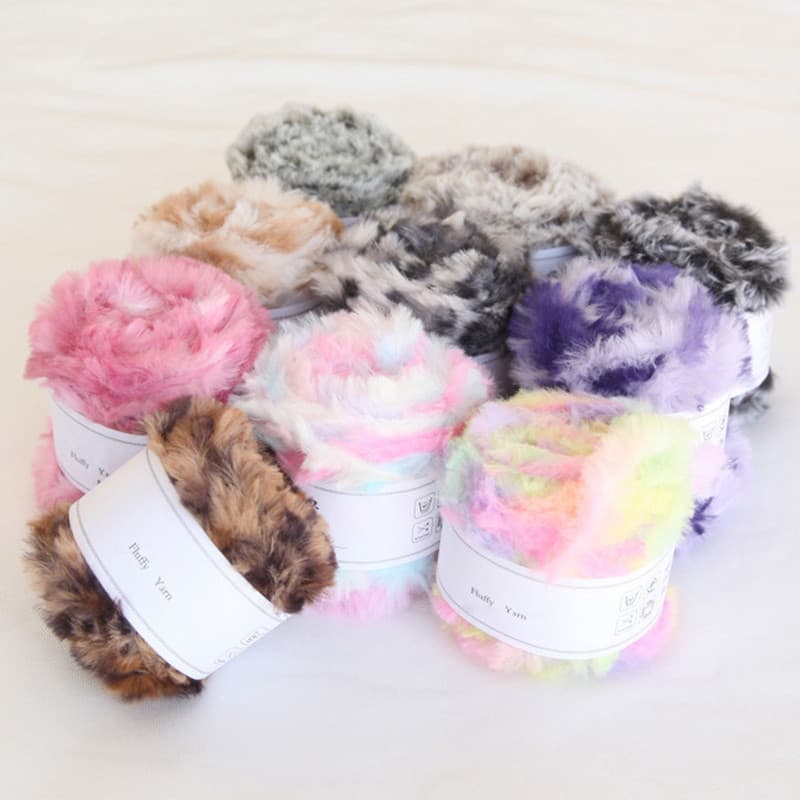 Fio De Veludo Super Macio Mink Fofo Crochê Cobertores De Chapéu De Cachecol DIY Craft