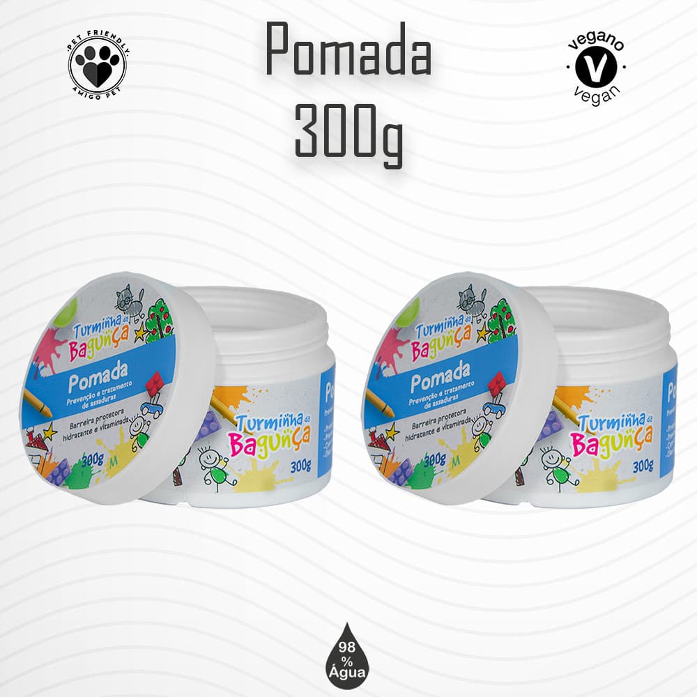 KIT 02 Pomadas Para Prevenção e Tratamento de Assaduras Pote 300g TURMINHA DA BAGUNÇA