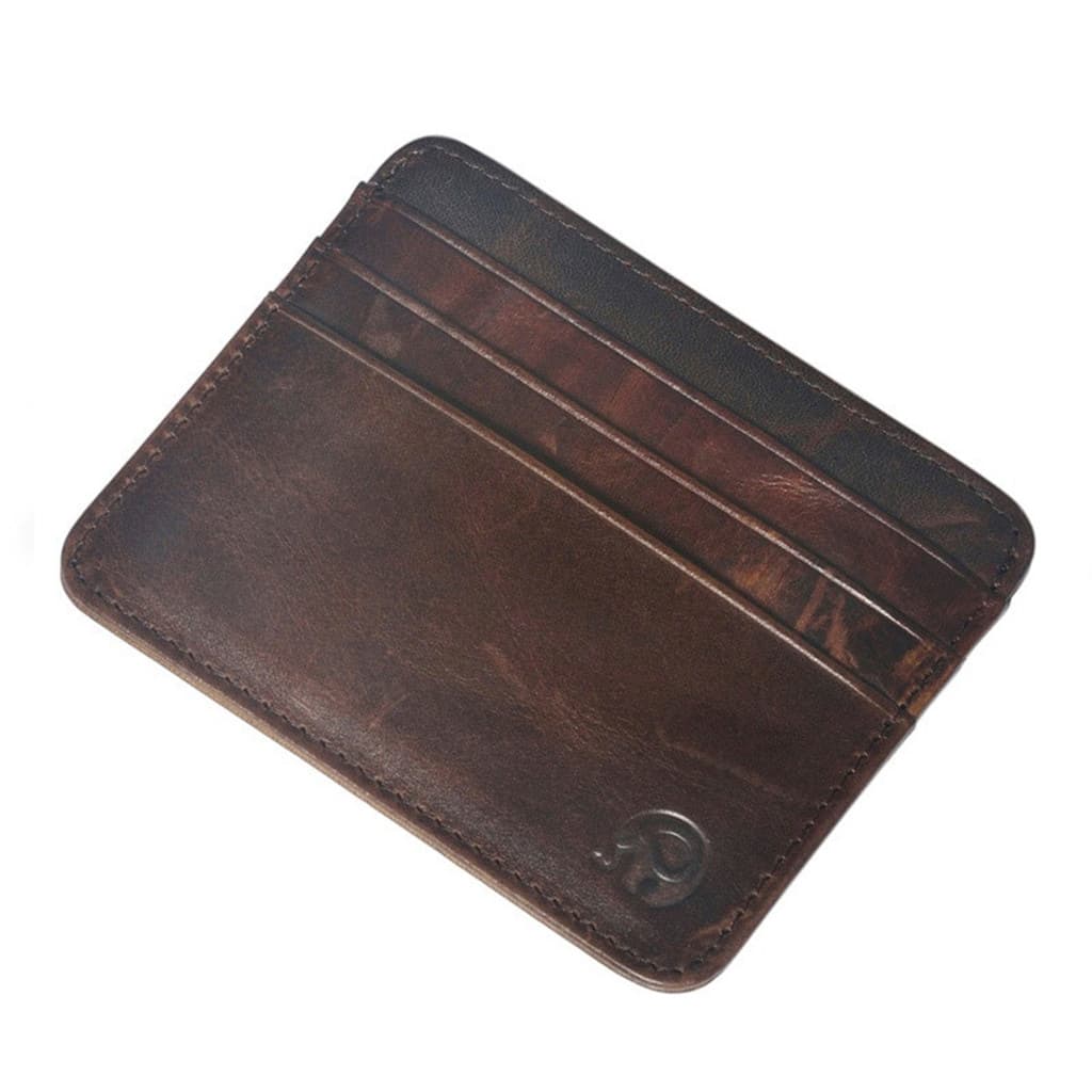 Porta Cartão  Mini Carteira Slim Marrom