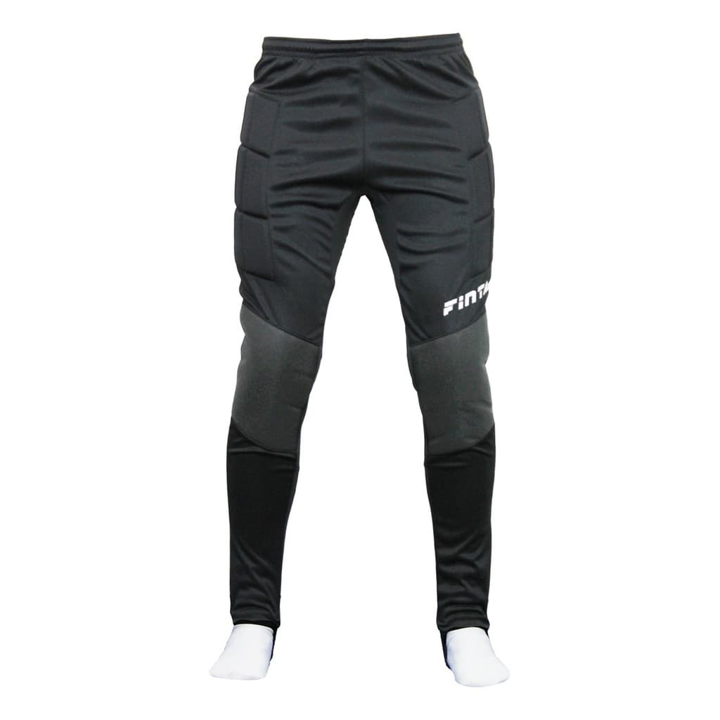Calça De Goleiro Profissional Slim Acolchoada Finta Cor Preta Ótimo Tecido Confortável e Leve