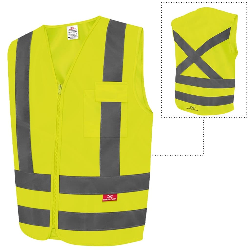 Colete Refletivo 1 Bolso Segurança Ziper Refletivo Tam: XG