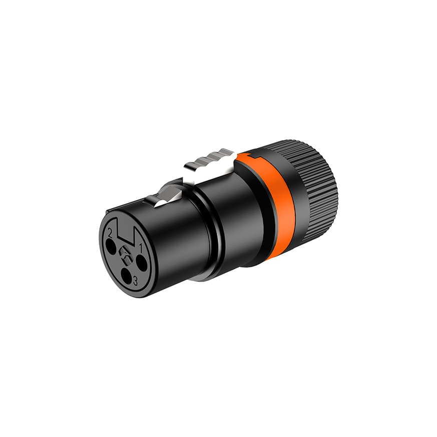 KIT CONECTOR ROXTONE XLR FEMEA MACHO ROTATIVO LX3 2 PARES