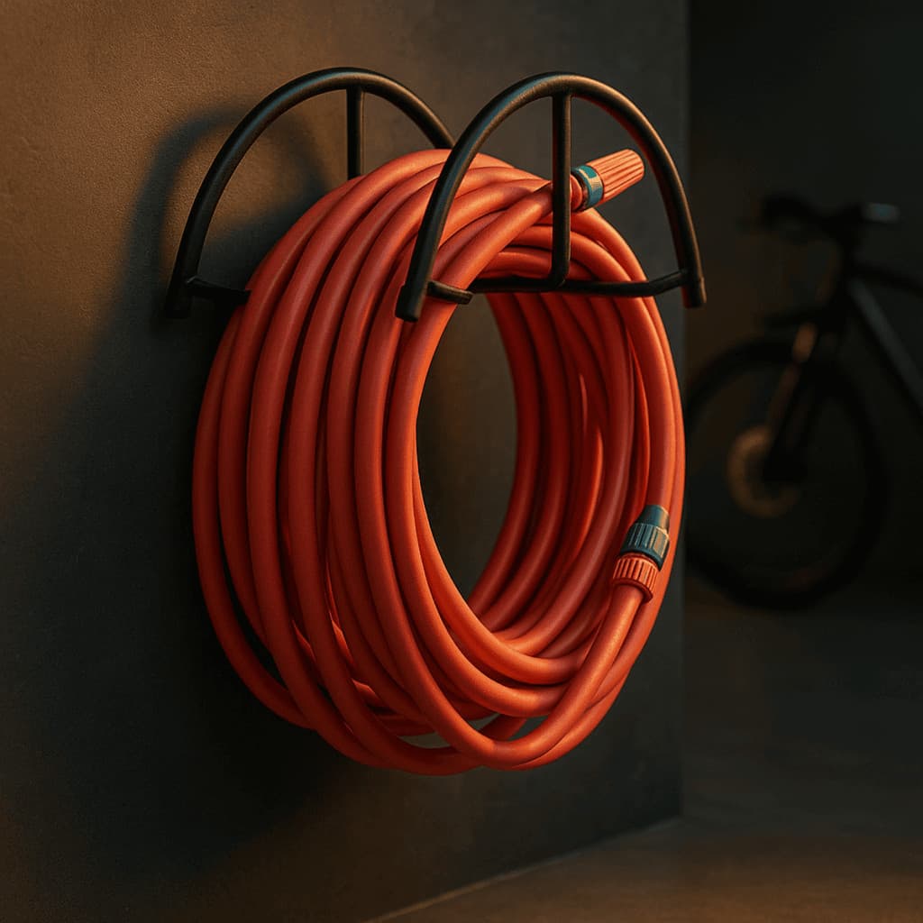 Suporte Organizador De Enrolar Mangueira Jardim Enrolador Fixo De Parede Garagem