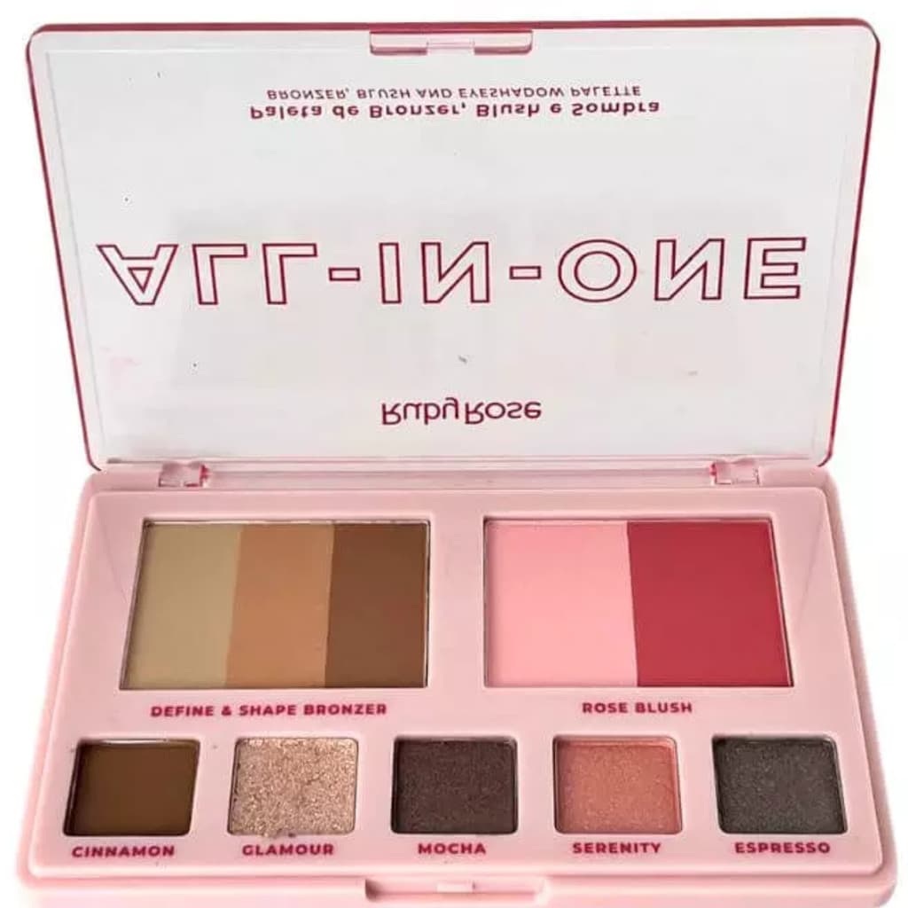 HBM1002 - PALETA DE BRONZER, BLUSH E SOMBRA ALL IN ONE - RUBY ROSE