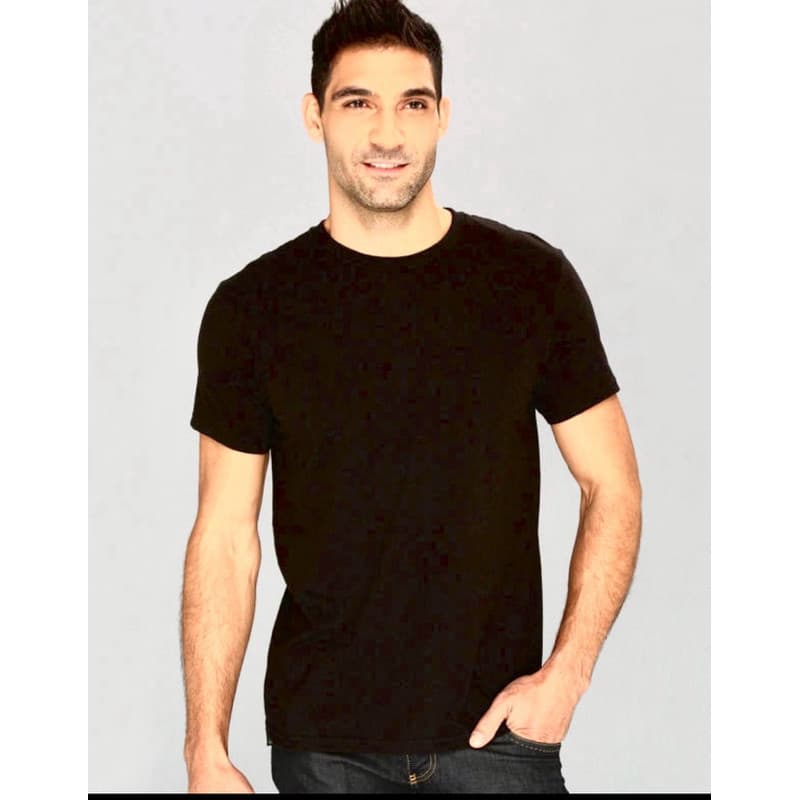 Camiseta masculina de algodão de manga curta, gola redonda, parte interna solta, tendência