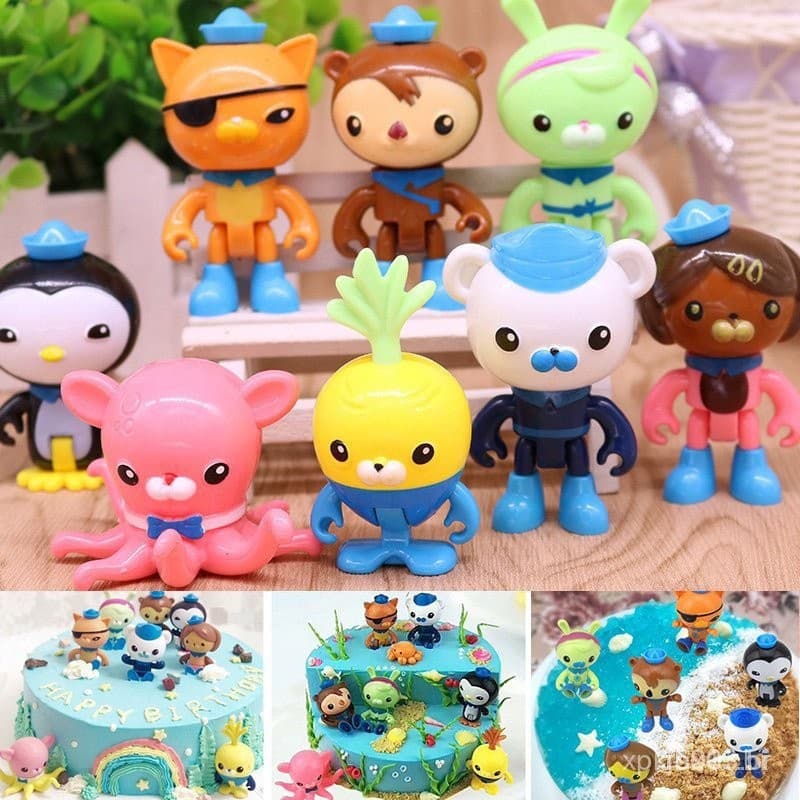 8pcs Brinquedos Infantis Os Octonauts Bonecos Buck Figura de Ação Capitão NMHC