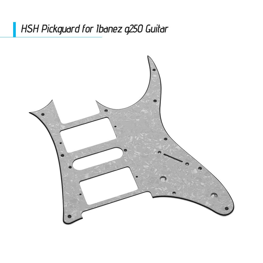 HSH Guitarra Elétrica Pickguard PVC Picareta Guarda Risco Para Ibanez g250 Substituição De Pérola Branca 3 Camadas