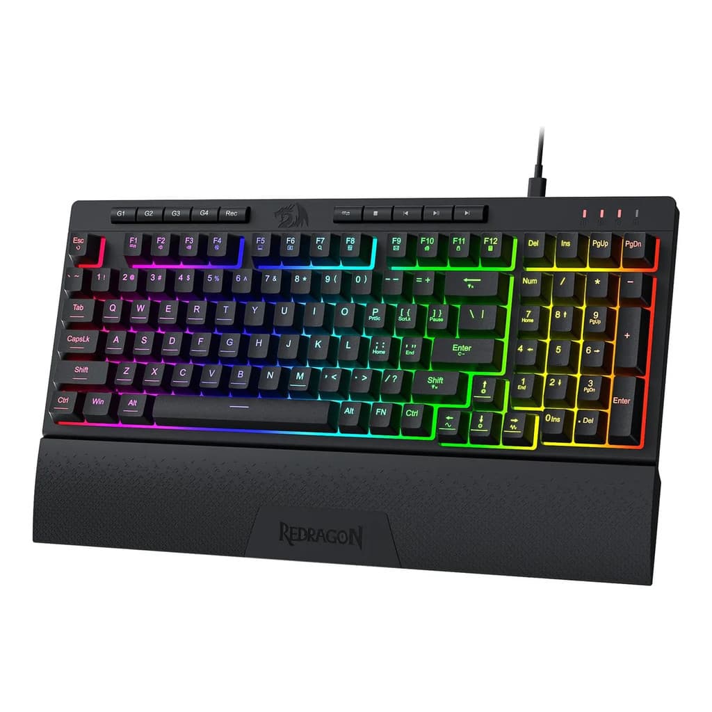 Teclado Gamer Membrana Redragon Shiva98 Rgb Abnt2 Compac