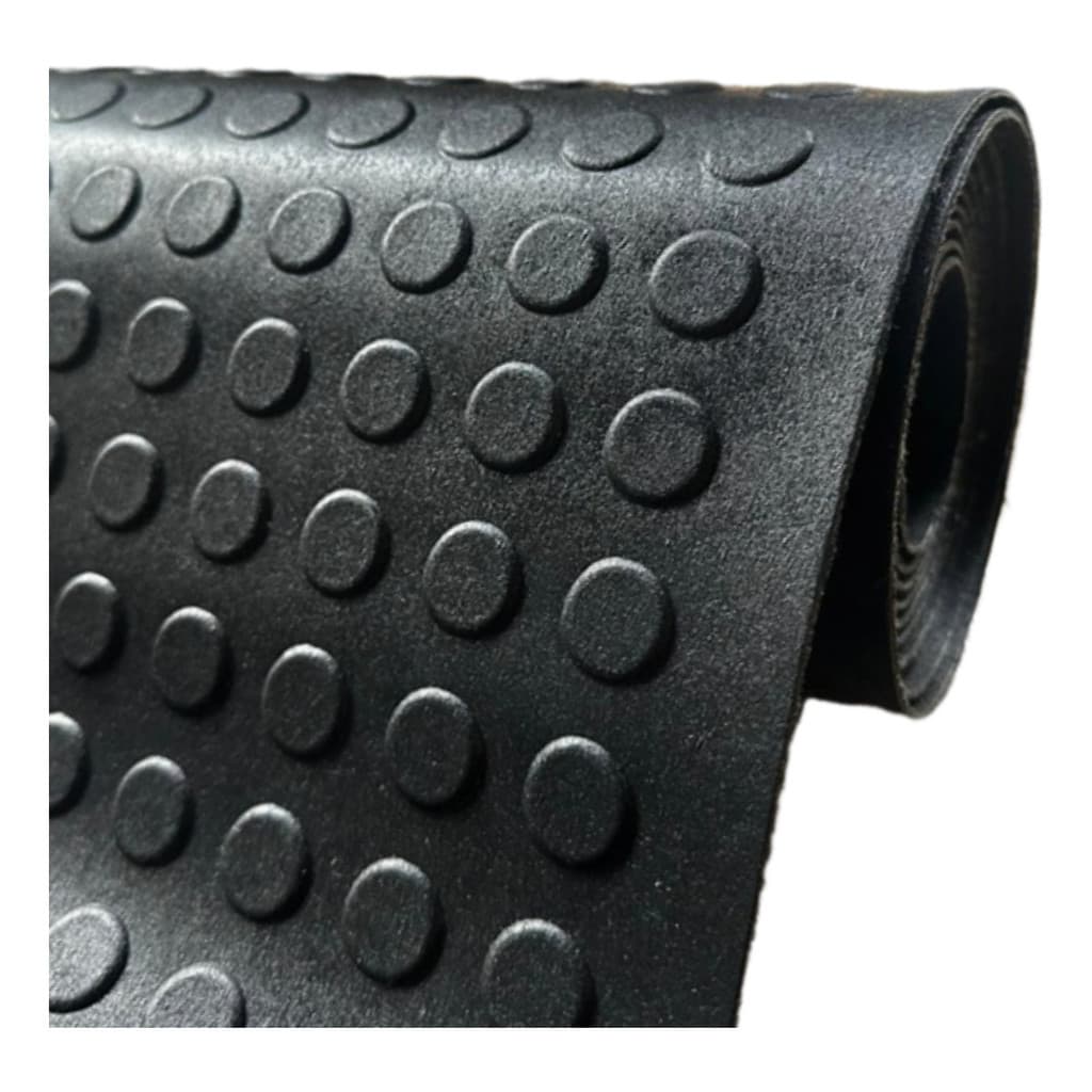Kit 4m Piso Moeda Lojas 3mm X 80cm Larg Piso Bolha Preto
