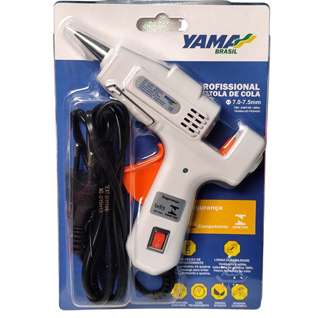 Pistola para Cola Quente Profissional - 20W  - pequena, bastão fino