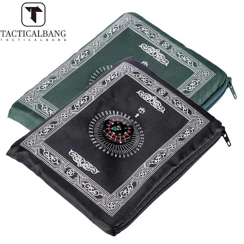 60 * 100cm Tapete De Oração Viagem Muçulmano Com Bússola Bolso Carry Bag Portátil Náilon À Prova Dwaterproof Água Orando