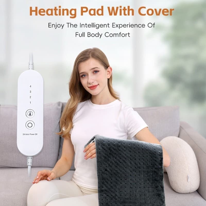 Cobertor De Aquecimento Elétrico YU Com 4 Níveis De Temperatura Controlada E Capa Lavável Para Uso Em Inverno Quarto De