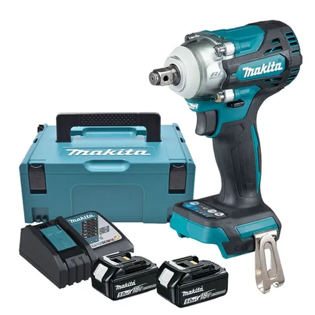 Chave de Impacto À Bateria 18V 1/2" + 2 Baterias 5Ah + Carregador + Maleta DTW300RTJ Makita