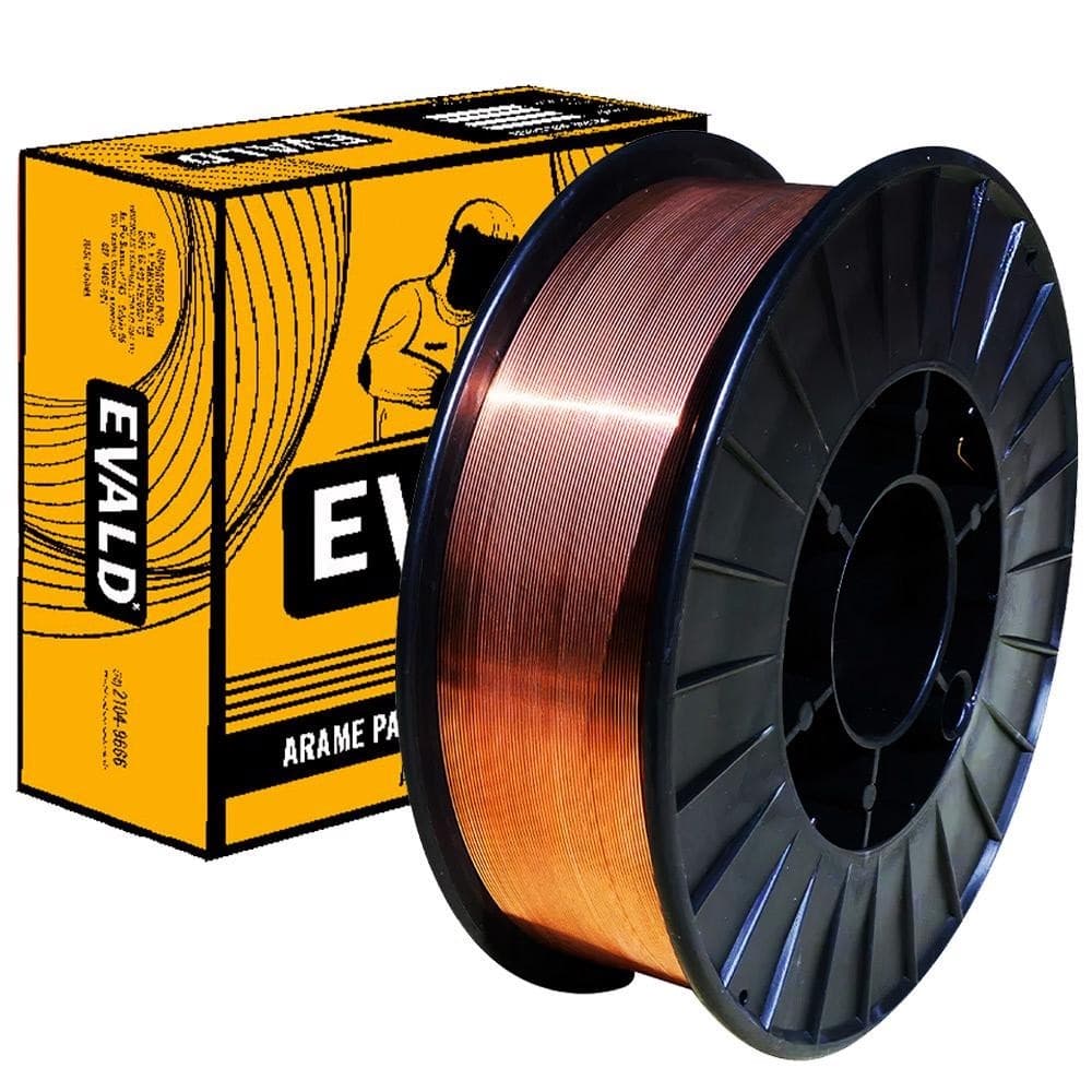 Arame para Solda Mig 0.9 MM Rolo Plástico 15 KG ER70S-6 EVALD