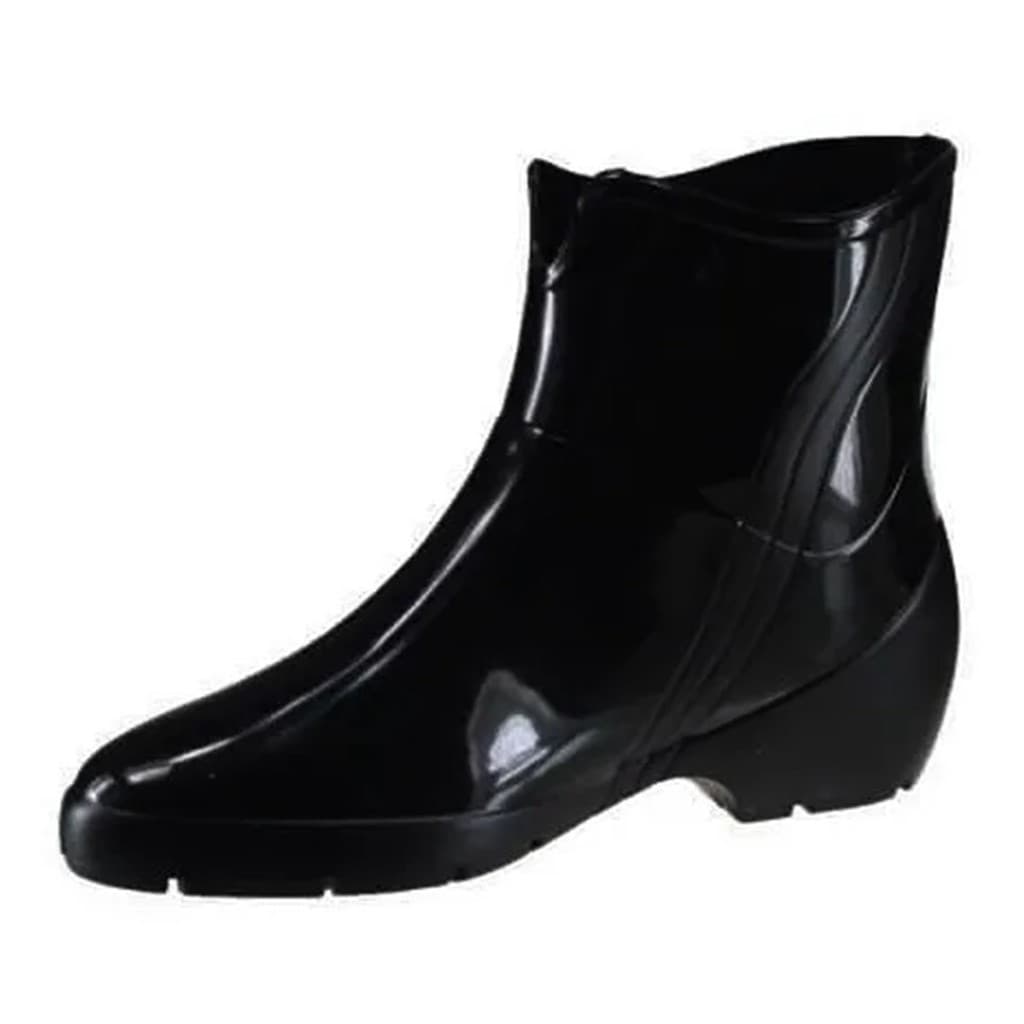 Galocha Borracha Bota Feminina Cano Curto Preta Limpeza 35002