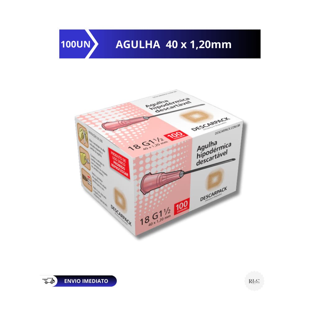 kit Agulha 25x70mm 40 cxs mais 10 caixas 40x12mm