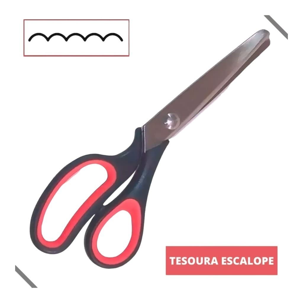 Tesoura De Escalope Para Corte De Tecido Profissional 23cm