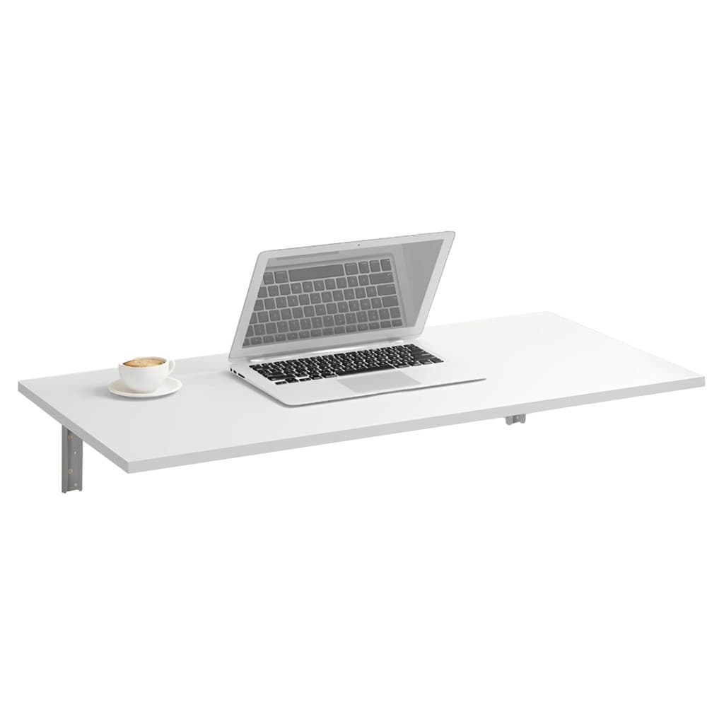 Mesa Escrivaninha MDF 70cm Branca Suspensa Moderna Home Office Quarto Estudo Computador Notebook