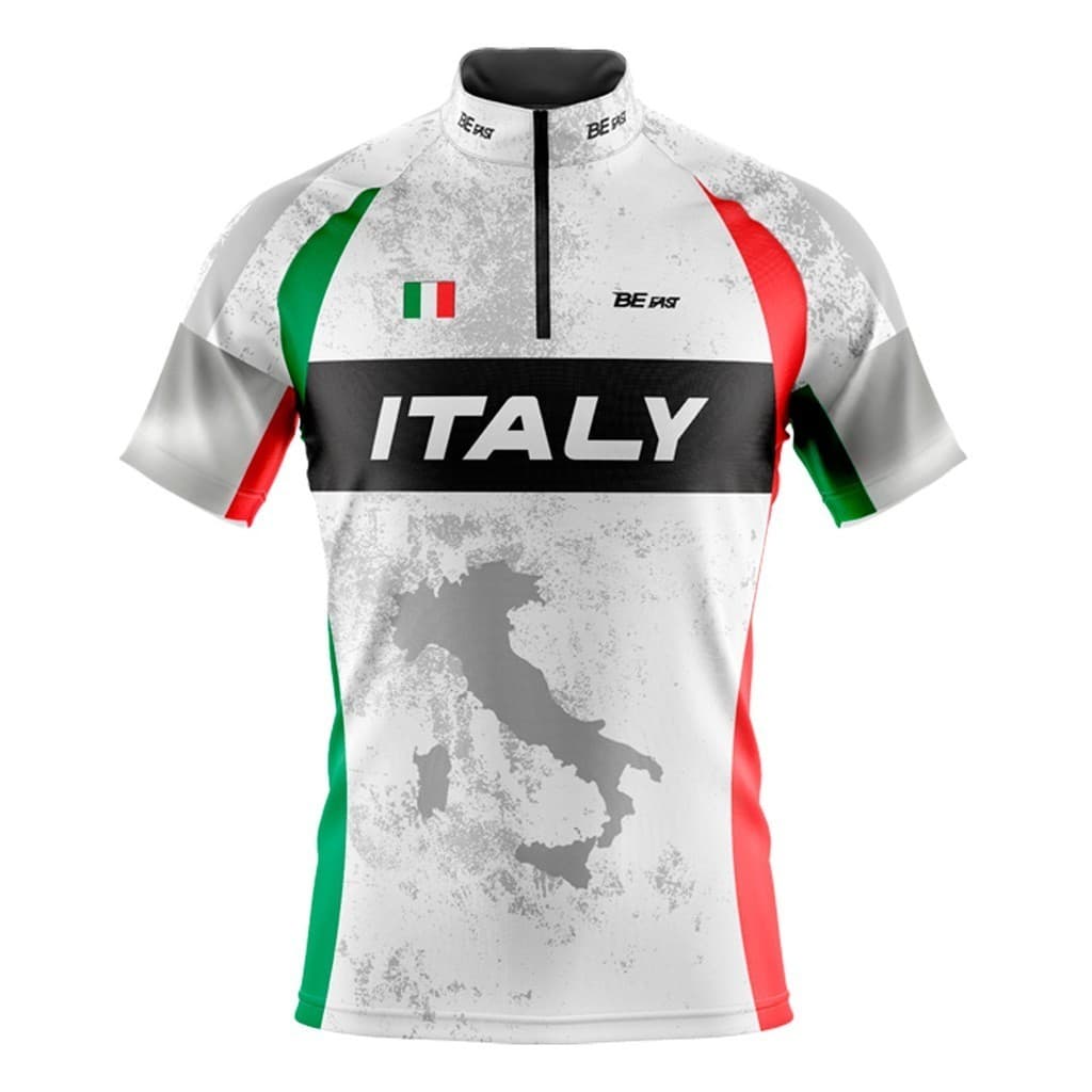 CAMISA CICLISMO MASCULINA MOUNTAIN BIKE MANGA CURTA PROTEÇÃO UV RKC SPORTS ITALIA CINZA