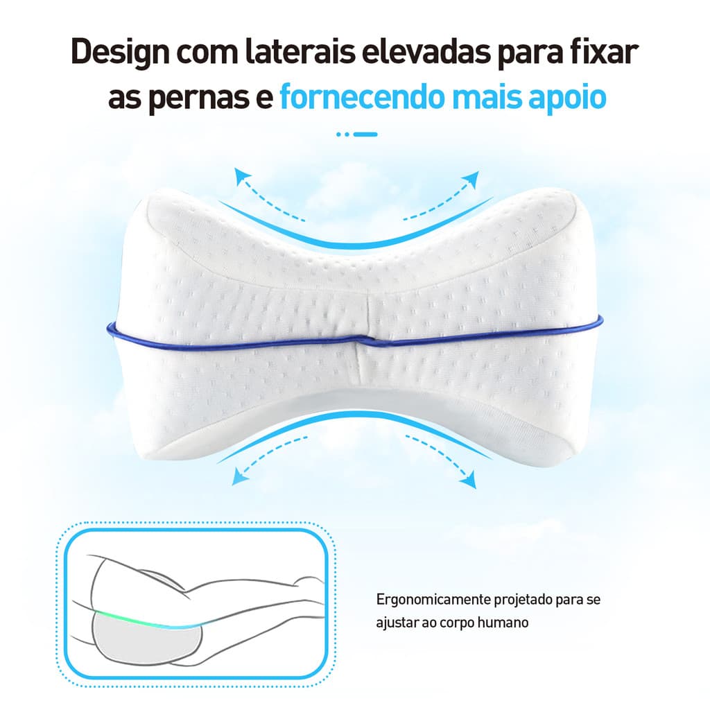 Almofada Ortopédica Travesseiro Ergonômico Apoio Pernas Joelhos E Pescoço Envio Imediato