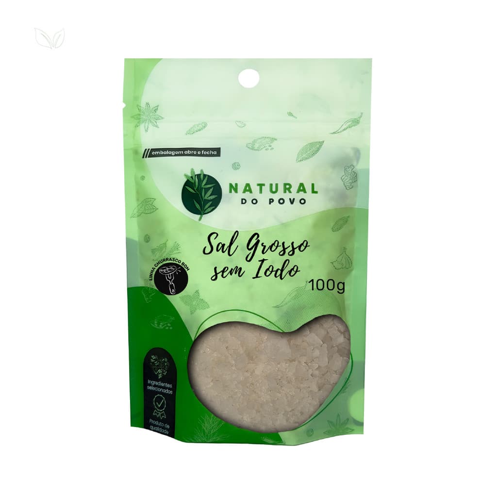 Sal Grosso Importado Sem Iodo 100% Natural Alta Qualidade 100g