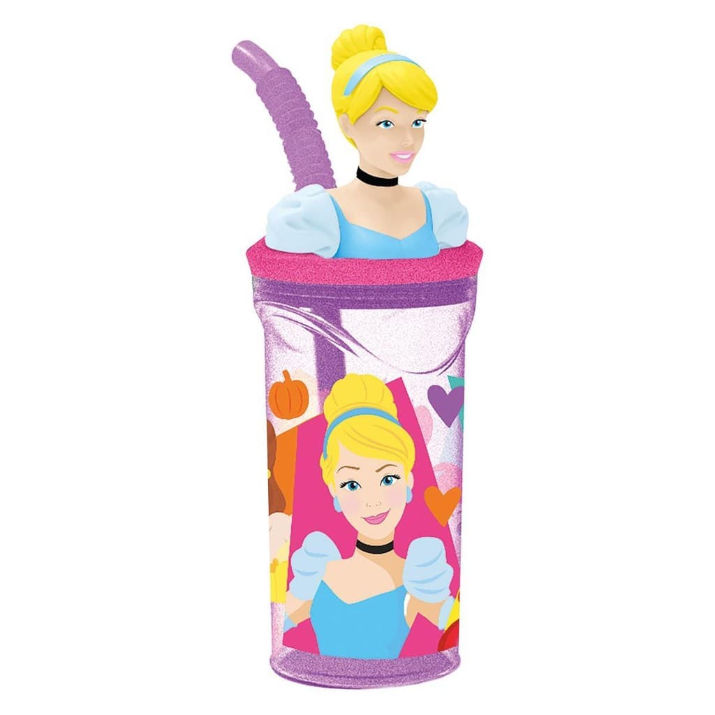 Copo Princesas 3D Infantil Disney c/ Canudo 360ML - Tuut
